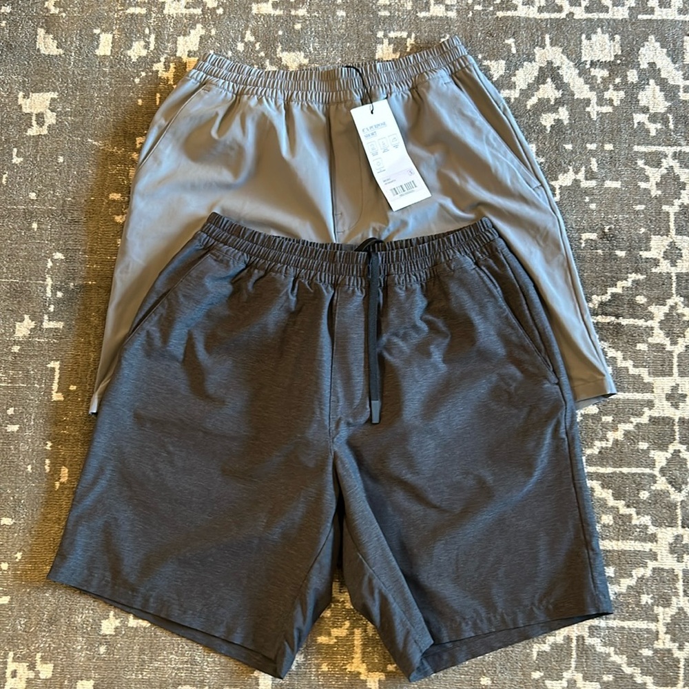 Lot of two Hill City 8” X-Purpose Short. Size S.  Light grey and dark grey.
